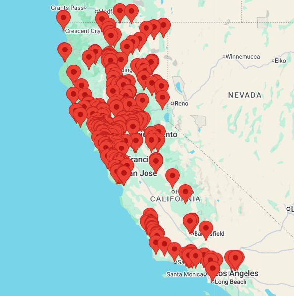 SacValley MedShare Participating Members Map of our network of hospitals and insurance providers connected through SacValley MedShare.